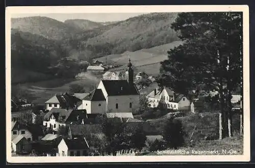 AK Raisenmarkt /Niederdonau, Ortsansicht mit der Kirche