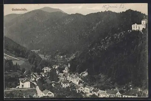 AK Gutenstein, Teilansicht mit Strassenpartie