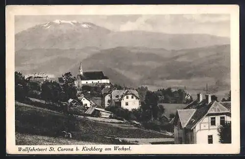 AK St. Corona b. Kirchberg, Panorama mit Kirche