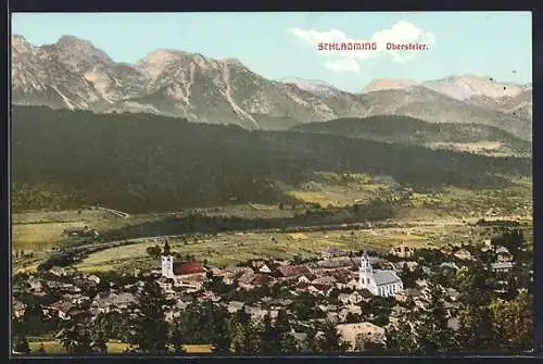 AK Schladming /Obersteier, Teilansicht mit Kirche