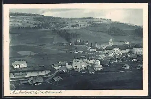 AK St. Lambrecht /Obersteiermark, Teilansicht mit Kirche