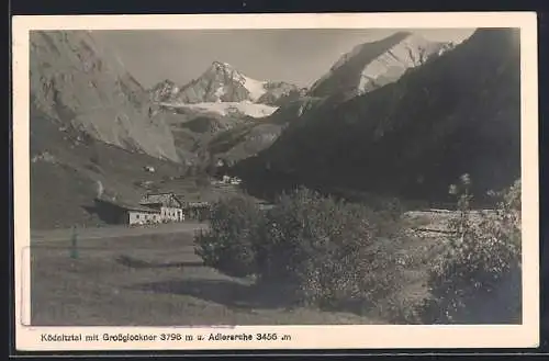 AK Ködnitztal, Ansicht mit Grossglockner und Adlersruhe