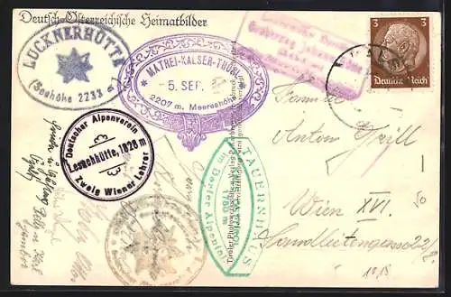 AK Ködnitztal, Ansicht mit Grossglockner und Adlersruhe
