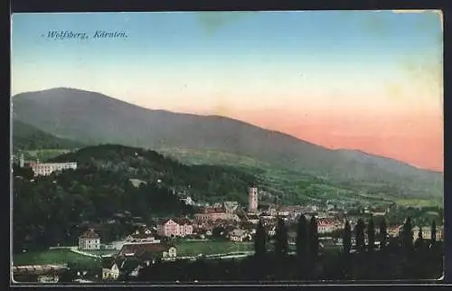 AK Wolfsberg /Kärnten, Ansicht bei Sonnenaufgang