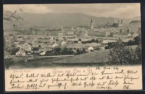 AK Linz a. D., Blick von Urfahr