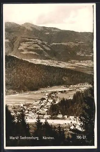 AK Sachsenburg /Kärnten, Ortsansicht aus der Vogelschau