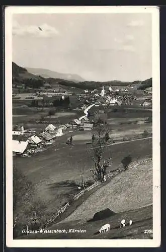 AK Griesau-Weissenbach /Kärnten, Blick über Ort und Umgebung