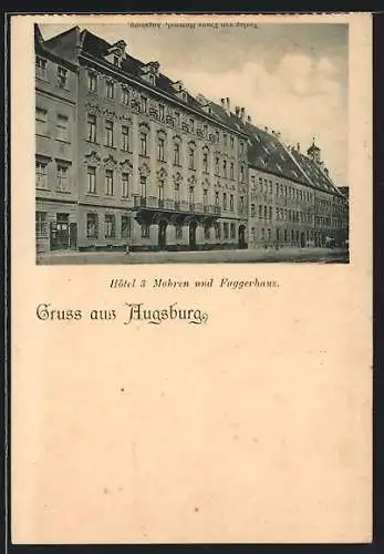 AK Augsburg, Hotel 3 Mohren und Fuggerhaus