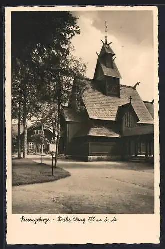 AK Brückenberg, Strassenpartie an der Kirche Wang