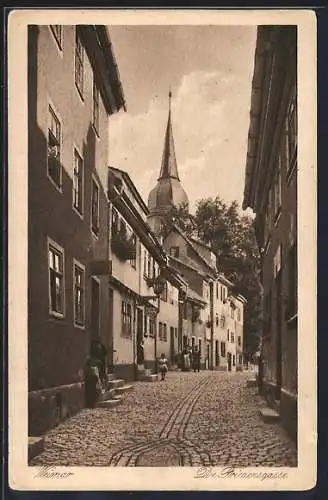 AK Weimar / Thüringen, Strassenpartie in der Friedensgasse