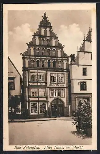 AK Bad Salzuflen, Café Wilhelm Wortmann am Markt