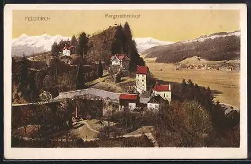 AK Feldkirch, Ortspartie mit Margaretenkapf