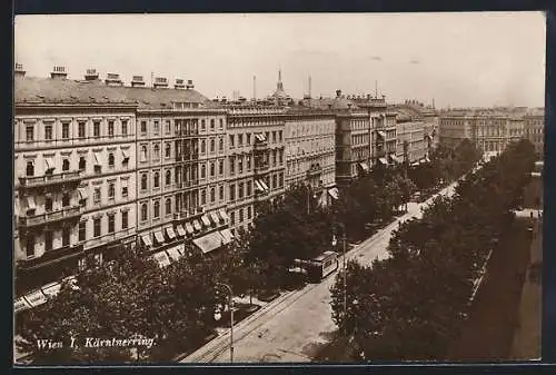 AK Wien, Kärntnerring mit Strassenbahn