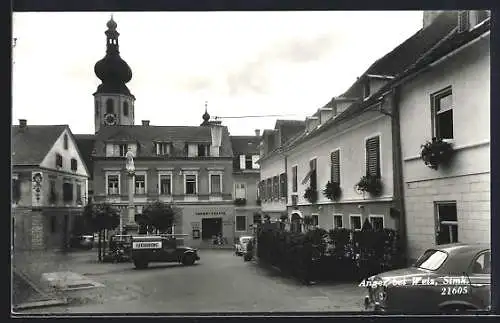 AK Anger bei Weiz, Strassenpartie mit Tabakladen