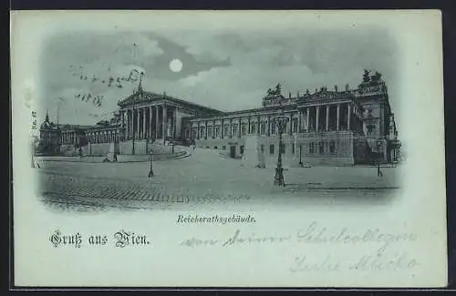 Mondschein-AK Wien, Reichsratsgebäude