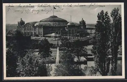 AK Frankfurt-Westend, Blick auf die Festhalle