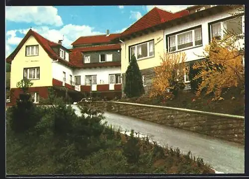 AK Pfaffenhausen bei Bad Orb, Hotel Haus Marienburg, Ansicht von der Strasse aus