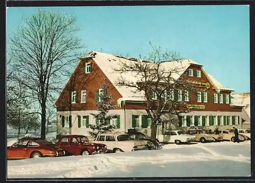 AK Lenningen, Gasthaus & Pension Otto-Hoffmeister-Haus im Winter