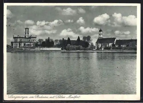 AK Langenargen am Bodensee, Ansicht mit Schloss Montfort