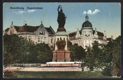 AK Braunschweig, Blick auf das Siegesdenkmal