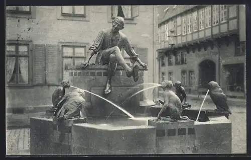 AK Braunschweig, Eulenspiegelbrunnen am Bäckerklint