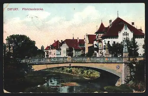 AK Erfurt, Flusspartie an der Pförtchenbrücke