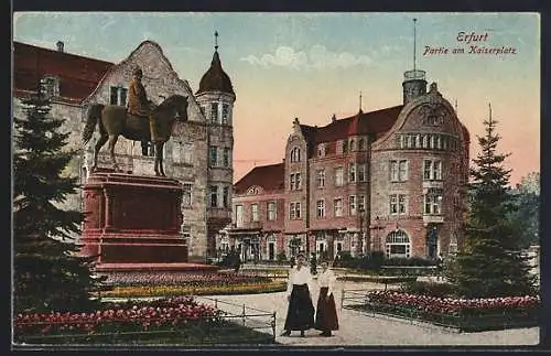 AK Erfurt, Partie am Kaiserplatz