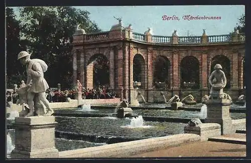 AK Berlin-Friedrichshain, Märchenbrunnen im Friedrichshain