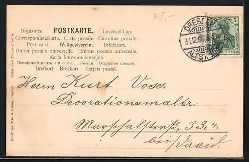 AK Dresden, Feiernde auf dem Altmarkt in der Neujahrsnacht