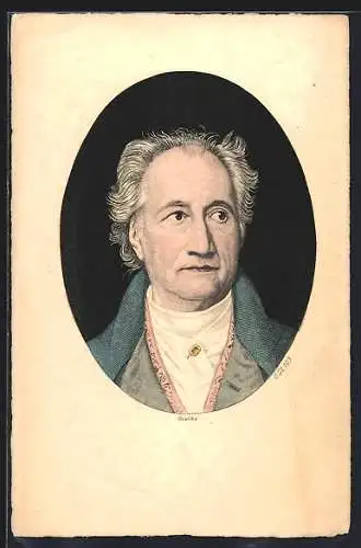 AK Porträt des Dichters Johann Wolfgang Goethe