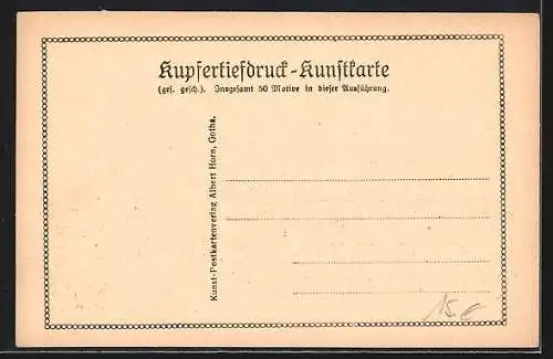 AK Gotha, Partie in der Hünersdorfstrasse