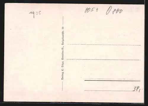 AK Dresden, 1. Sächs. Sängerbundesfest 1925, Festhalle und Dampfer