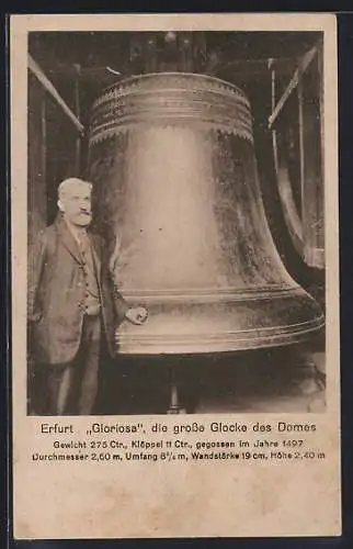 AK Erfurt, Gloriosa die grosse Glocke des Domes