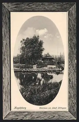 AK Magdeburg, Fährhaus am Adolf Mittagsee