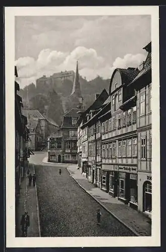 AK Blankenburg / Harz, Tränkestrasse mit Schloss