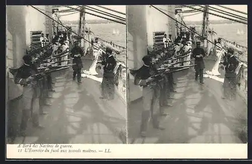 Stereo-AK A Bord des Navires de guerre, L'Exercice du fusil aux seconds maitres, Kriegsschiff