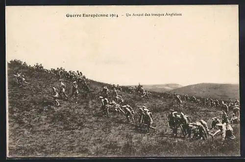 AK Guerre Européenne 1914, Un Arsaut des troupes Anglaises