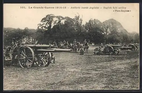 AK English field artillerie, britische Soldaten in Uniform