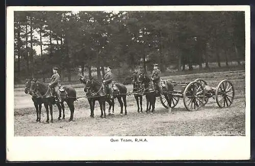 AK Gun Team, R. H. A., britische Soldaten in Uniform