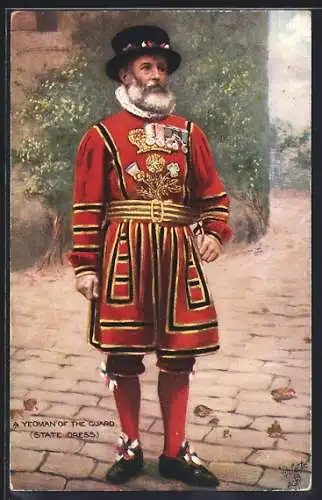 Künstler-AK Raphael Tuck & Sons Nr. 9221: Yeoman of the Guard, State Dress