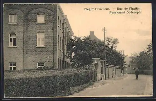 AK Blegny-Trembleur, Rue de l`institut, Pensionnat St-Joseph