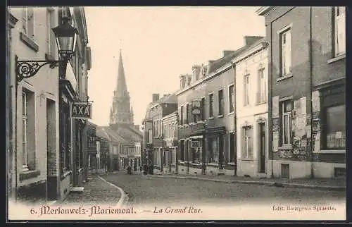 AK Morlanwelz-Mariemont, La Grand`Rue, Strassenpartie