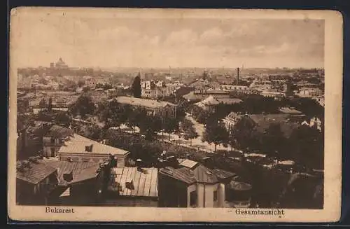 AK Bukarest, Teilansicht der Stadt