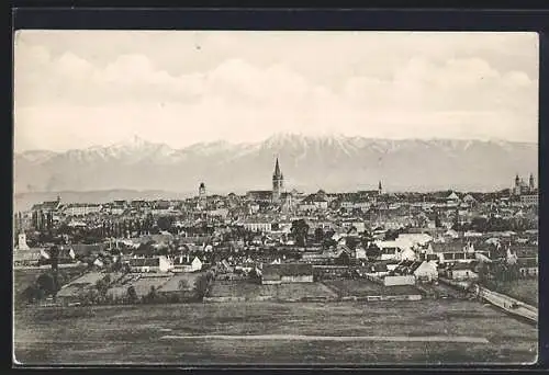 AK Hermannstadt, Ortsansicht aus der Vogelschau