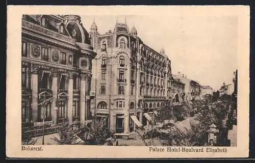 AK Bukarest, Palace Hotel-Boulevard Elisabeth