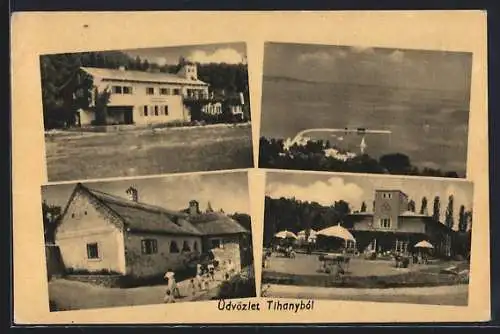 AK Tihany, Cafe, Hotel, Gebäudeansicht