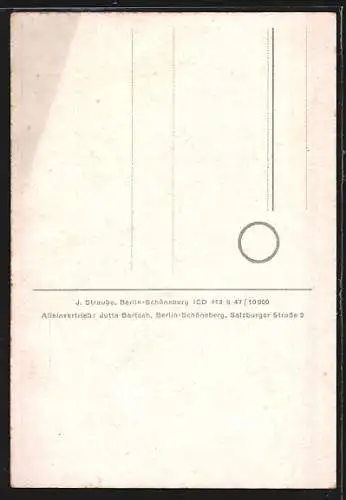 Künstler-AK sign. Jutta Bartsch: Dame wurde von ihrem Liebsten zum Weinen gebracht
