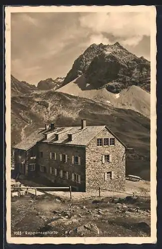 AK Rappenseehütte, Berghütte Heilbronnerweg in den Allgäuer Alpen