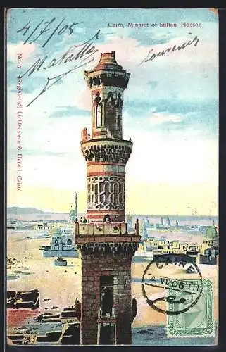 AK Cairo, Minaret of Sultan Hassan