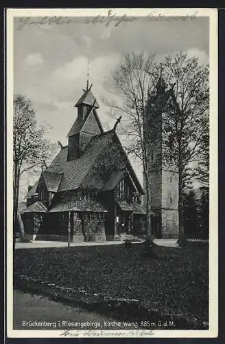 AK Brückenberg, Ansicht der Kirche Wang